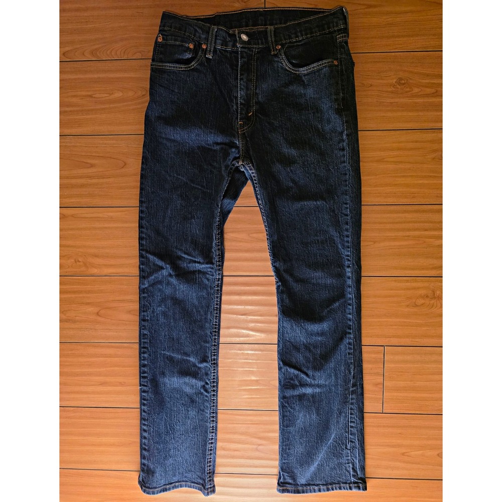 Levi's Men's 527 Slim Fit Bootcut Dark Wash Denim Jeans 5-Pocket Blue